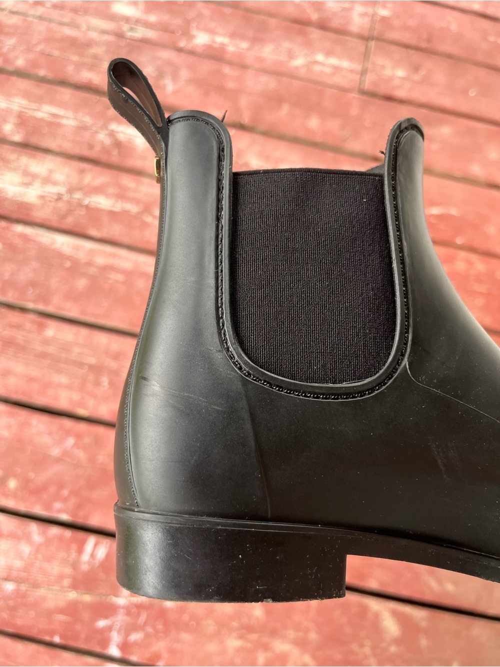 Sam Edelman Black Tinsley Chelsea Rain Boots Booties Women’s Size 9 Waterproof - Picture 11 of 11